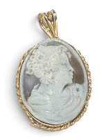 Pendant Mandile 1922 Woman Cammei  in Silver Conchiglia 2MCICM244